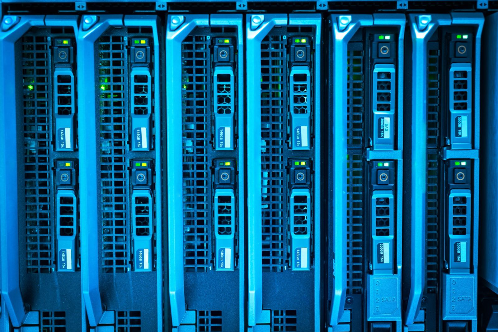 Server racks in a data centre